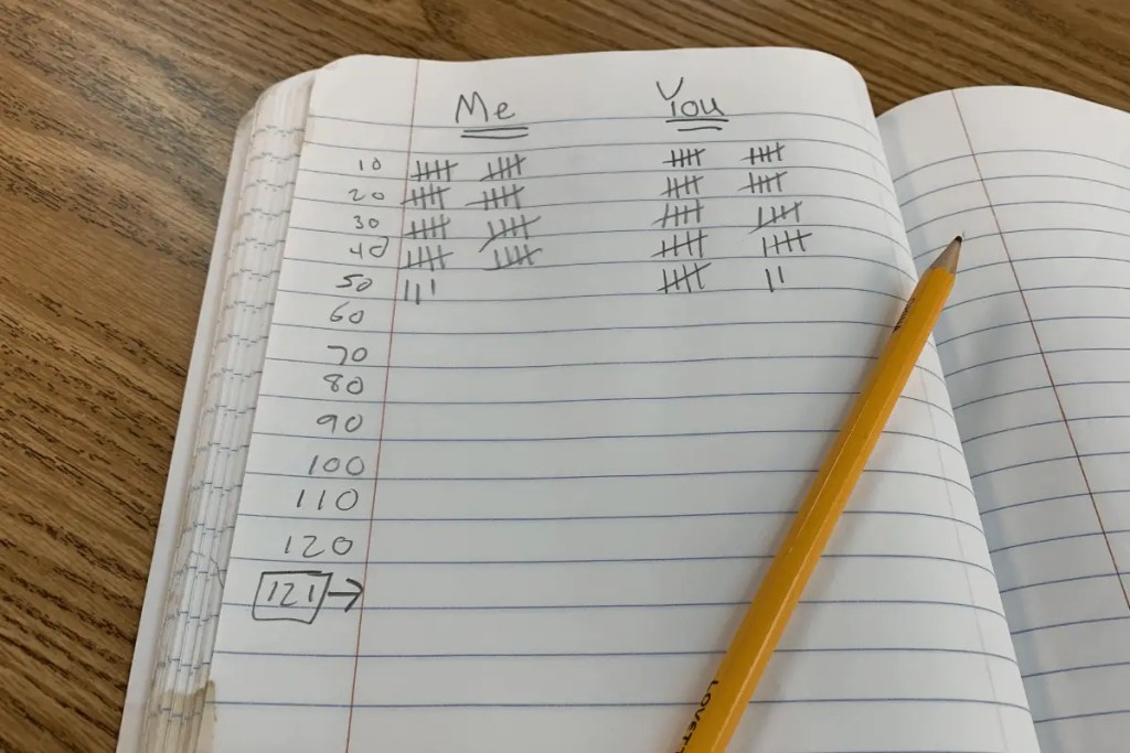 play cribbage without a board using paper and pencil